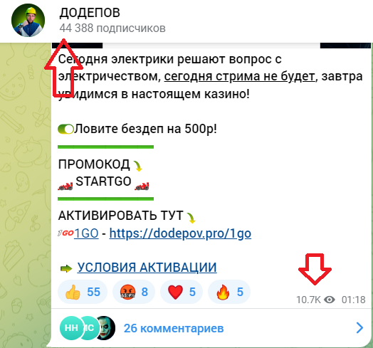 додепов телеграм канал