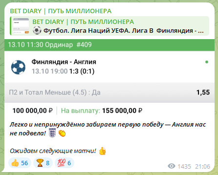 bet diary телеграмм отзывы