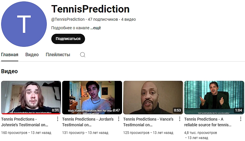 Tennis predictions