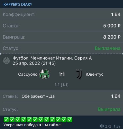Capper S Diary прогнозы