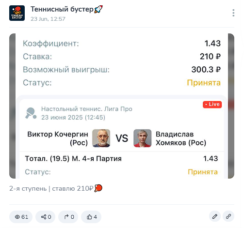 отзывы Теннисный Бустер