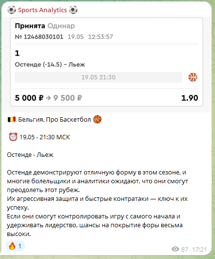 Sports Analytics телеграмм