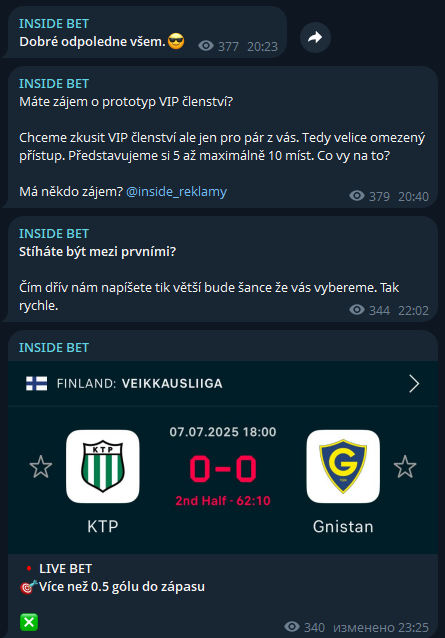 INSIDE BET прогнозы