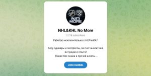 Канал Telegram Nhl&khl No More – Реальные Отзывы
