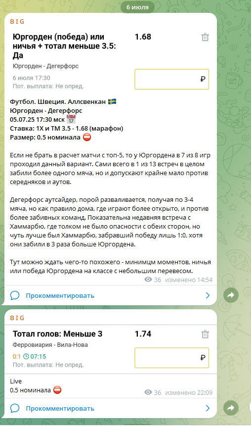 Телеграм канал B I G