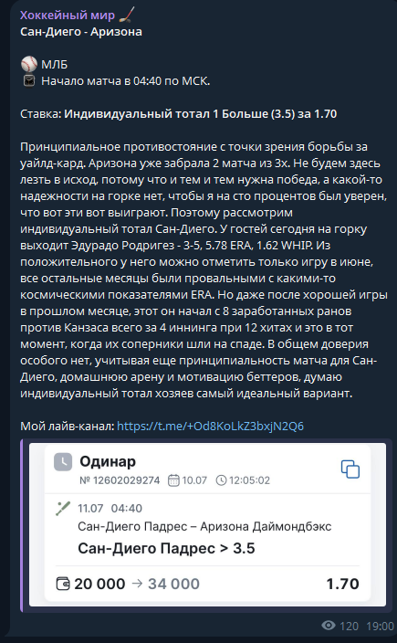 телеграм Хоккейный мир