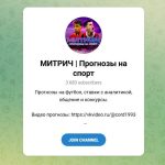 Группа VK и Канал Telegram Митрич | Прогнозы на Спорт @ockapp7 – Отзывы о Вадиме Витальевиче