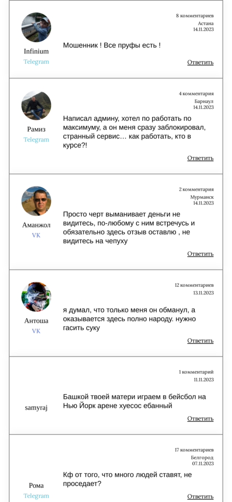 Alexander Korolev отзывы о каппере
